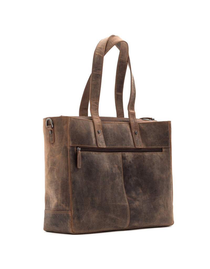 Plevier Hopper Laptoptasche aus Leder 15,6 Zoll mit RFID Personalisierbar