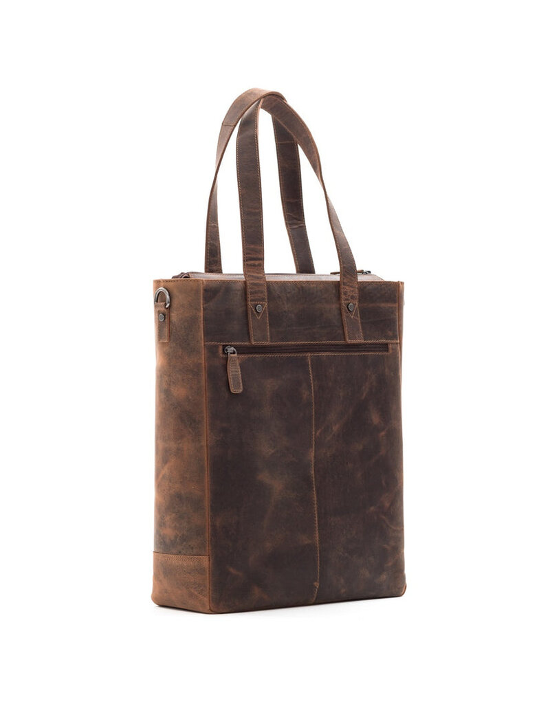 Plevier Jackson Leren Laptoptas Shopper – Personaliseerbaar