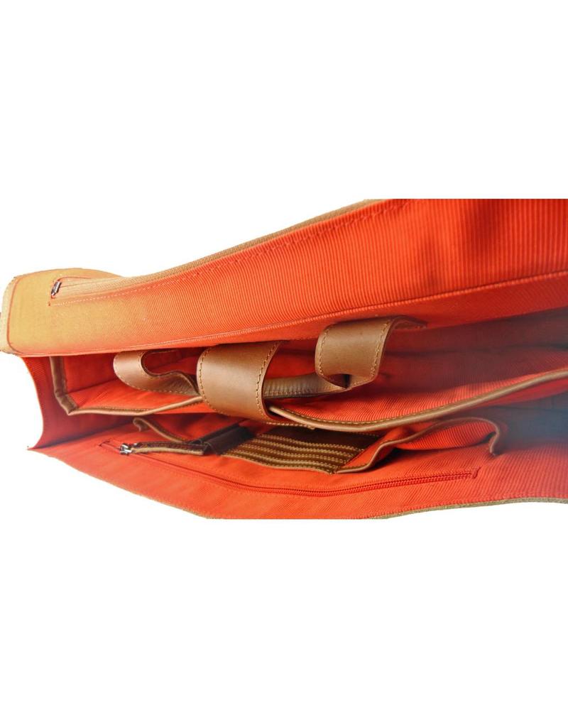 Orange Fire Leder Fahrradtasche Schultertasche Laptoptasche Braun 15 Inch