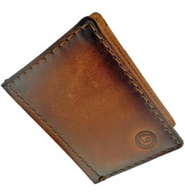 LD Leder Kreditkartenhalter Mit Scheinfach Burnt RFID