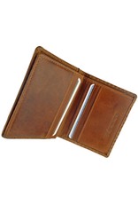 LD Leder Kreditkartenhalter Mit Scheinfach Burnt RFID