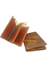 LD Leder Kreditkartenhalter Mit Scheinfach Burnt RFID