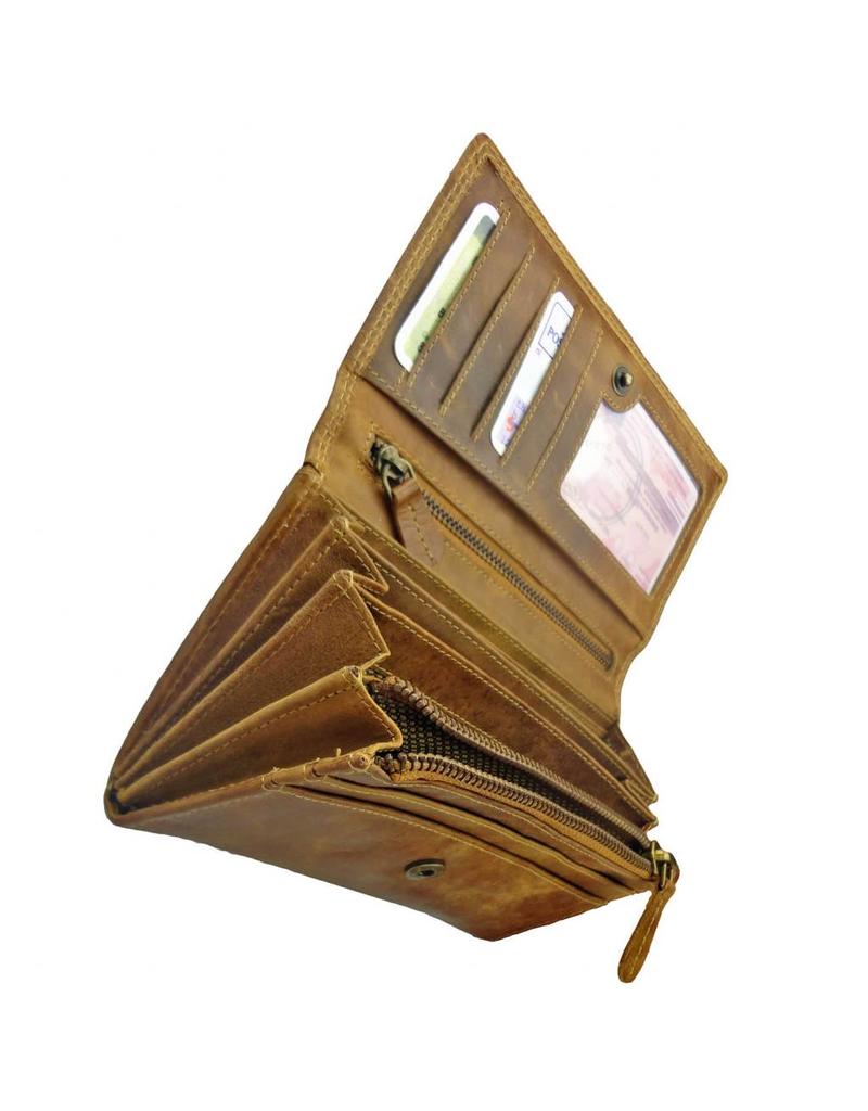 LD Luxe Leren Dames Portemonnee Envelop Model