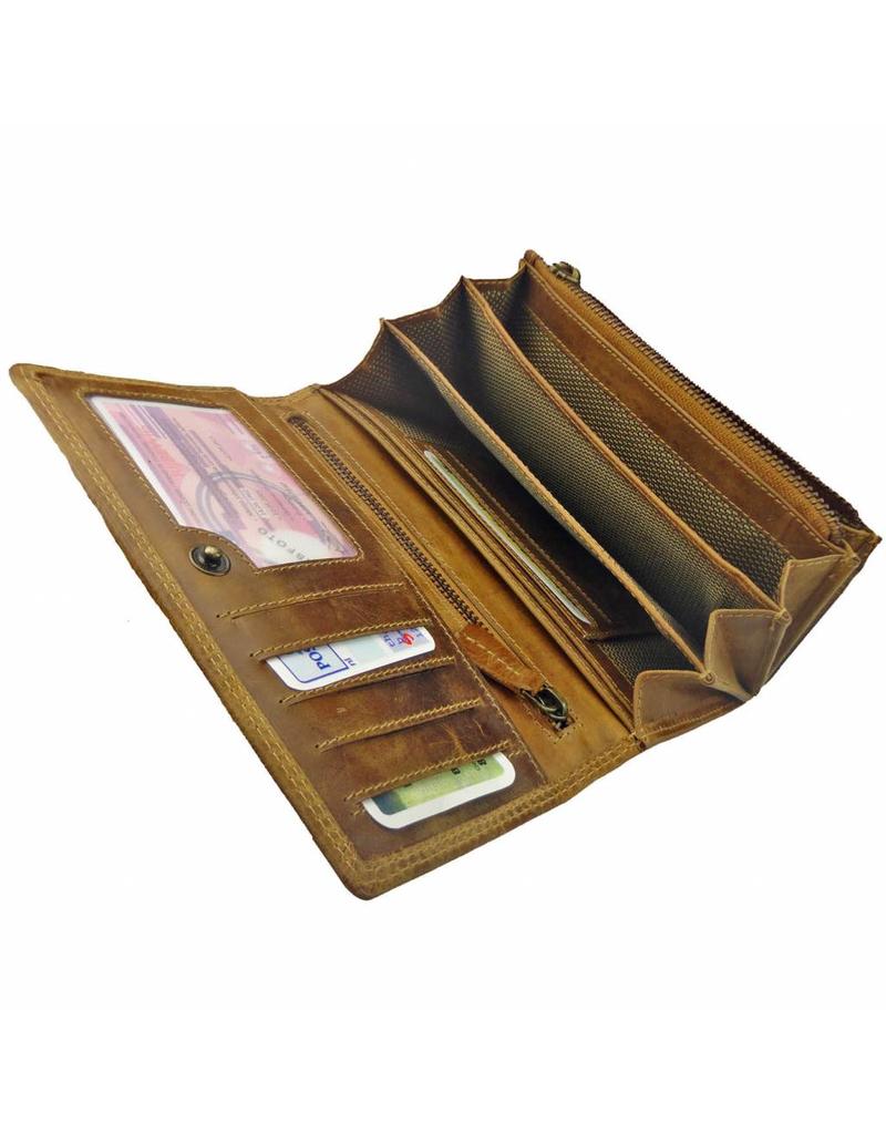 LD Luxe Leren Dames Portemonnee Envelop Model