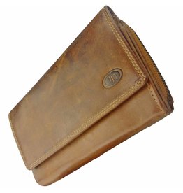 LD Ruime Leren Dames Portemonnee Met Mobielvak