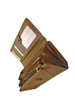 LD Ruime Leren Dames Portemonnee Met Mobielvak