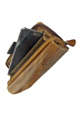 LD Ruime Leren Dames Portemonnee Met Mobielvak