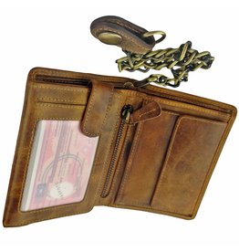 LD Herrenbörse Mit Kette Hochformat Hunterleder