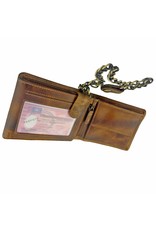 LD Leder Heren Portemonnee Met Ketting Laag Model