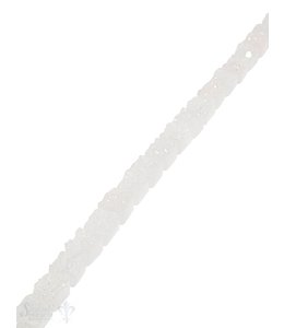 Chalcedon Strang weiss kristallin Rechteck 10x8 mm