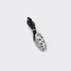 Interrupteur à deux boutons Deluxe en laiton (chrome satiné)