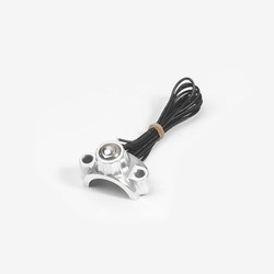 1" Support avec mini interrupteur en aluminium (poli)