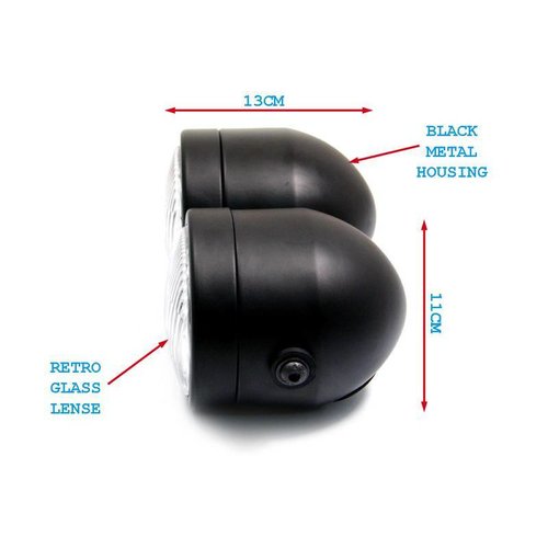 Twin Headlight Matt Black