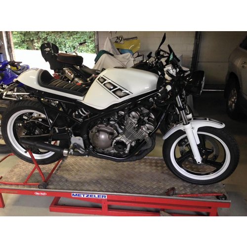 Emgo 40CM Pot d'échappement court noir Slash Cut