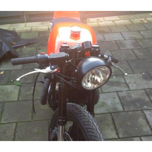 Highsider Phare avant 7" transparent noir brillant RENO 1