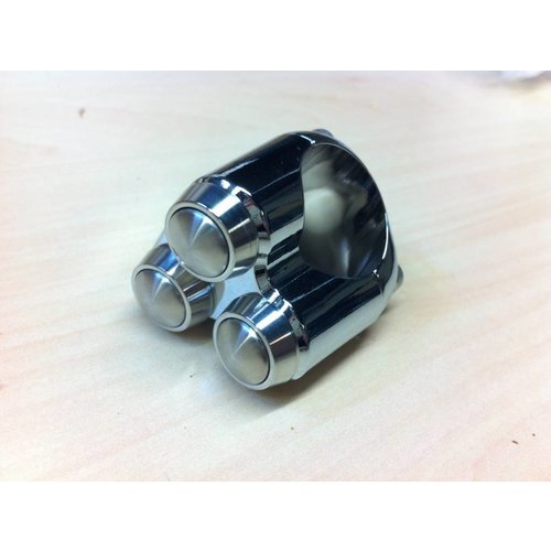 Motone 3 Button Switch 25.4MM oder 1 "Chrome