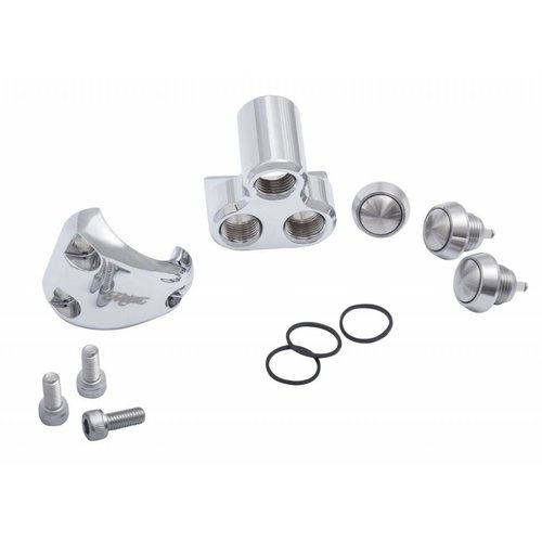 Motone 3 Button Switch 22MM oder 7/8" Chrome