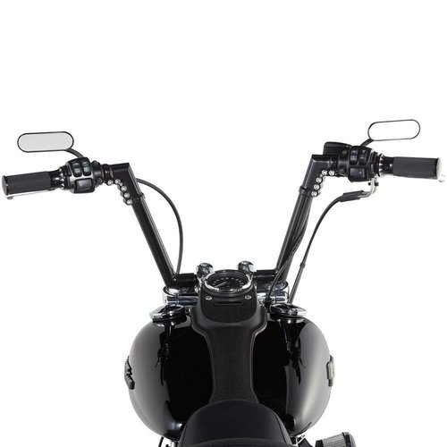 Arlen Ness Arlen Ness Mini Oval Mirror Black Right