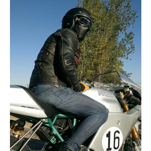 Chopper Masker Leder - Plum