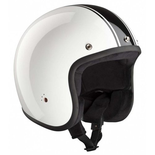 Casque Jet classique - noir et blanc