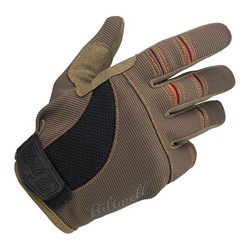 Moto Handschuhe Braun / Orange