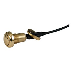 Smooth stainless steel button Brass 12mm