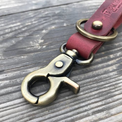 Trip Machine KEY FOB - Cherry Red + Antique gold
