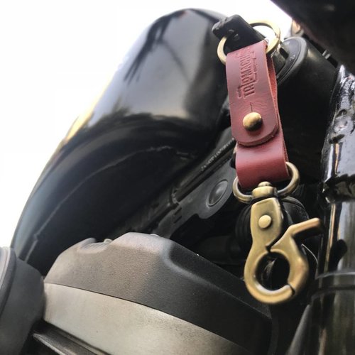 Trip Machine KEY FOB - Cherry Red + Antique gold