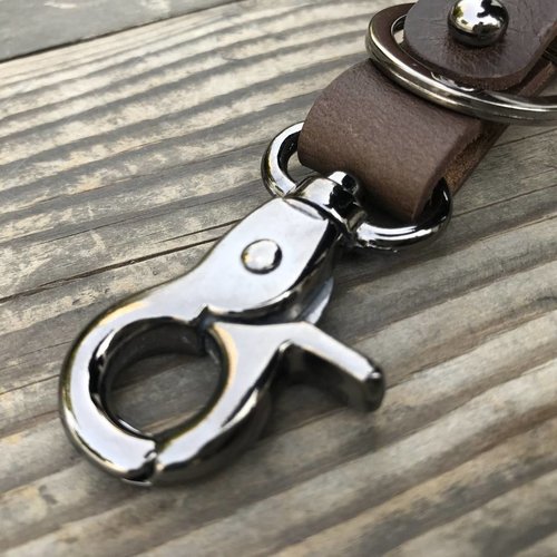 Trip Machine KEY FOB - Tobacco Brown + Metallic Black