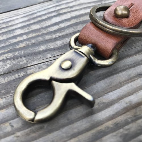 Trip Machine KEY FOB - Vintage Tan + Antique gold