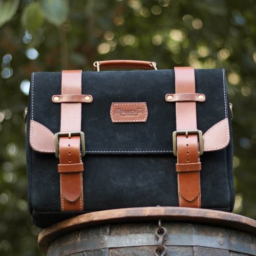 Trip Machine Hybrid Saddlebag - Black + Tan