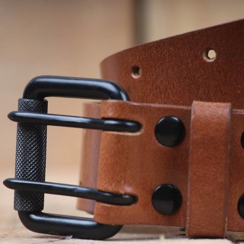 Trip Machine Riem - Vintage Tan dubbele pin