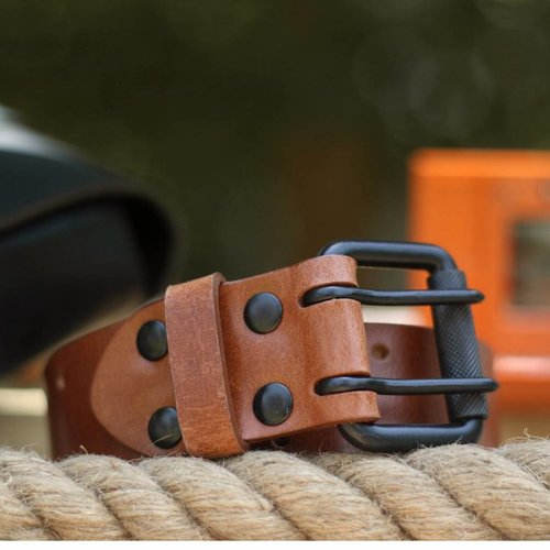 Trip Machine Riem - Vintage Tan dubbele pin