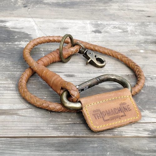 Trip Machine Braided Key Chain - Tan