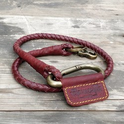 Braided Key Chain -Cherry Red