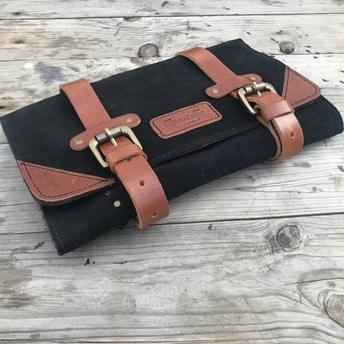 Trip Machine Tool Roll - Black + Tan