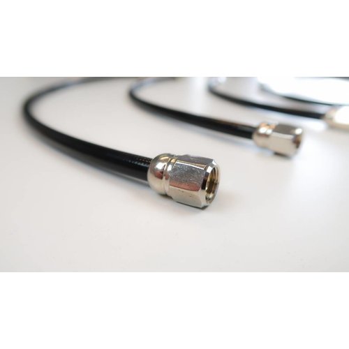 MCU Stainless Black brake lines (select length)