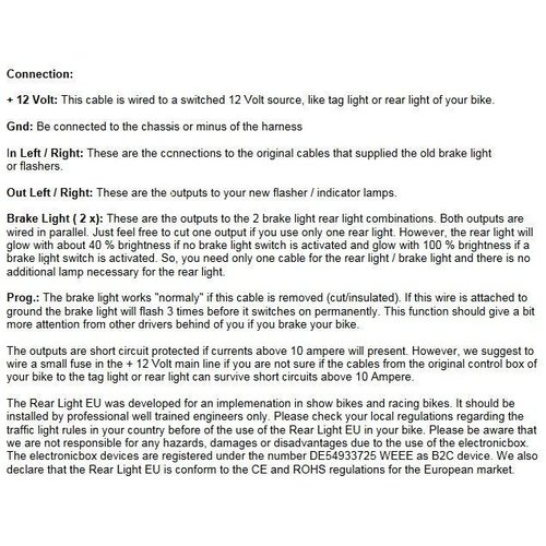 Axel Joost Elektronik Rear Light USA to EU