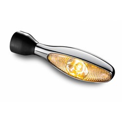 Clignotant micro 1000 LED chromé avec verre transparent