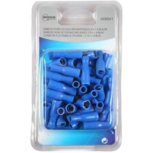 Cable Lug 50 Piece Female Round// 2.5=>4 Blue