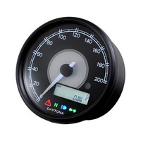 80MM Velona 200KM/H Speedo mit Drehzahlmesser Schwarz