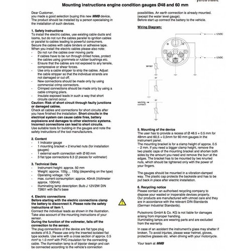 Jauge de carburant 48MM