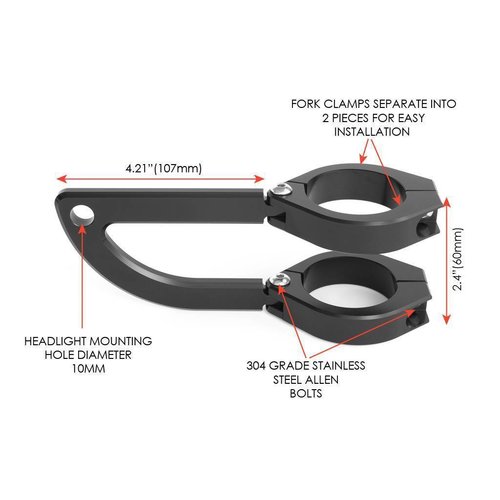 Luxe Headlight Brackets "Rogue"