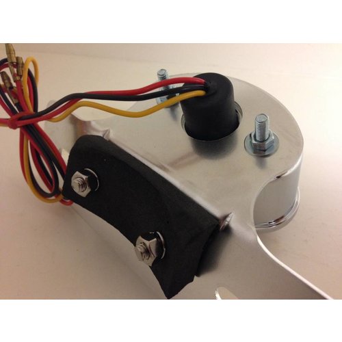 Cat Eye Chrome Tail Light with Plate Holder