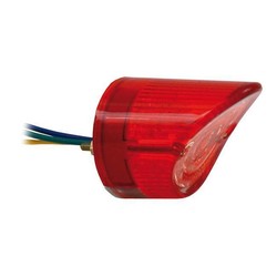 FEU ARRIERE A LED SHIN YO OLD SCHOOL TYPE 1 PVC NOIR AVEC LENTILLE ROUGE