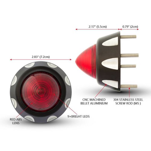 Beehive CNC Brake / Rear Light Black