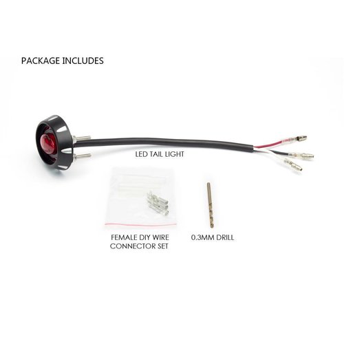 Micro Oval CNC Brake / Taillight Black