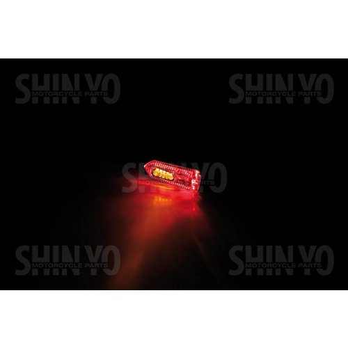 Shin Yo LED achterlicht/knipperlicht Arrowhead, Rood/Smoke-glas