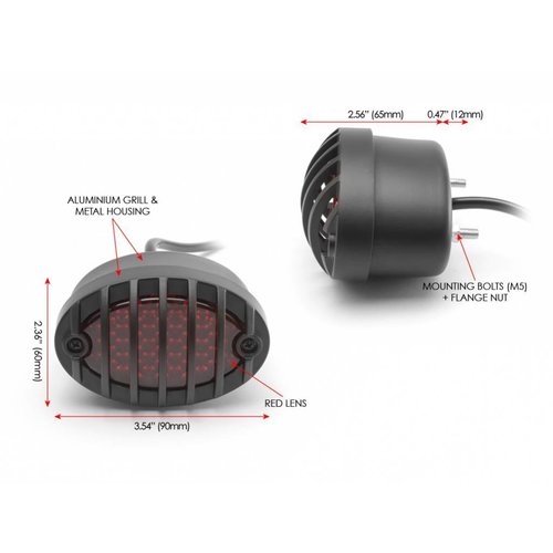 Klassisches Metall Oval Led Rücklicht