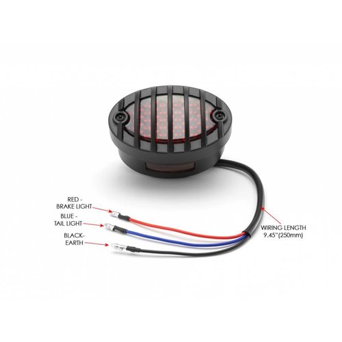 Feu arrière ovale classique en métal - avec LED